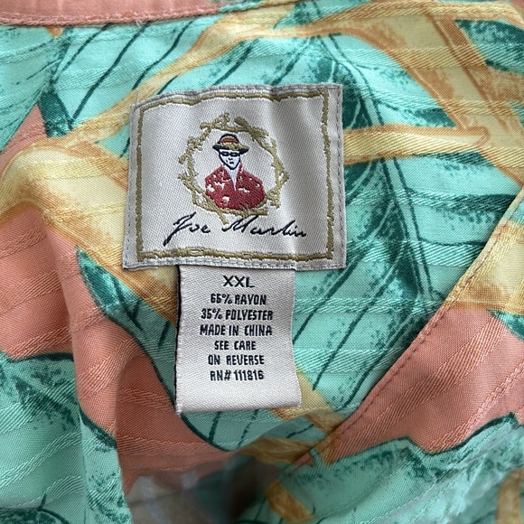 JOE MARLIN Hawaiian Floral Button Down Men’s Shirt. - Picture 3 of 3